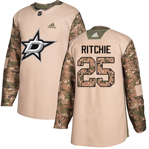 Adidas Stars #25 Brett Ritchie Camo Authentic Veterans Day Stitched NHL Jersey